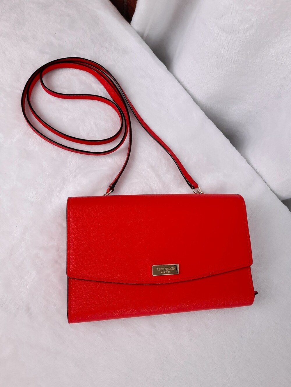Kate Spade LAUREL Way Red Crossbody Wallet Bag